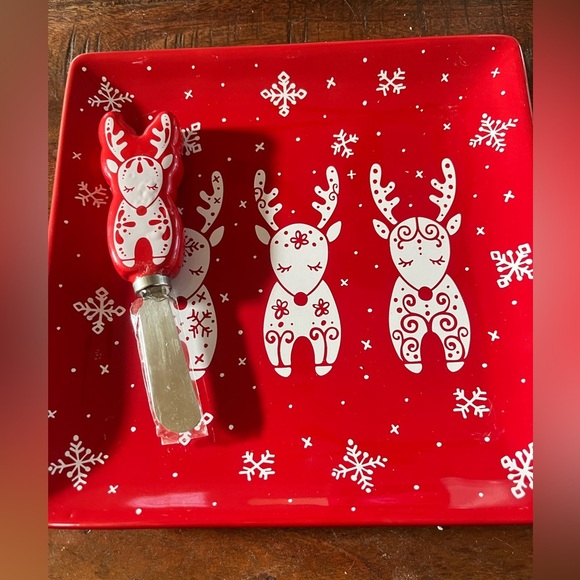 Temp-Tations Red Square Plate - Picture 1 of 2